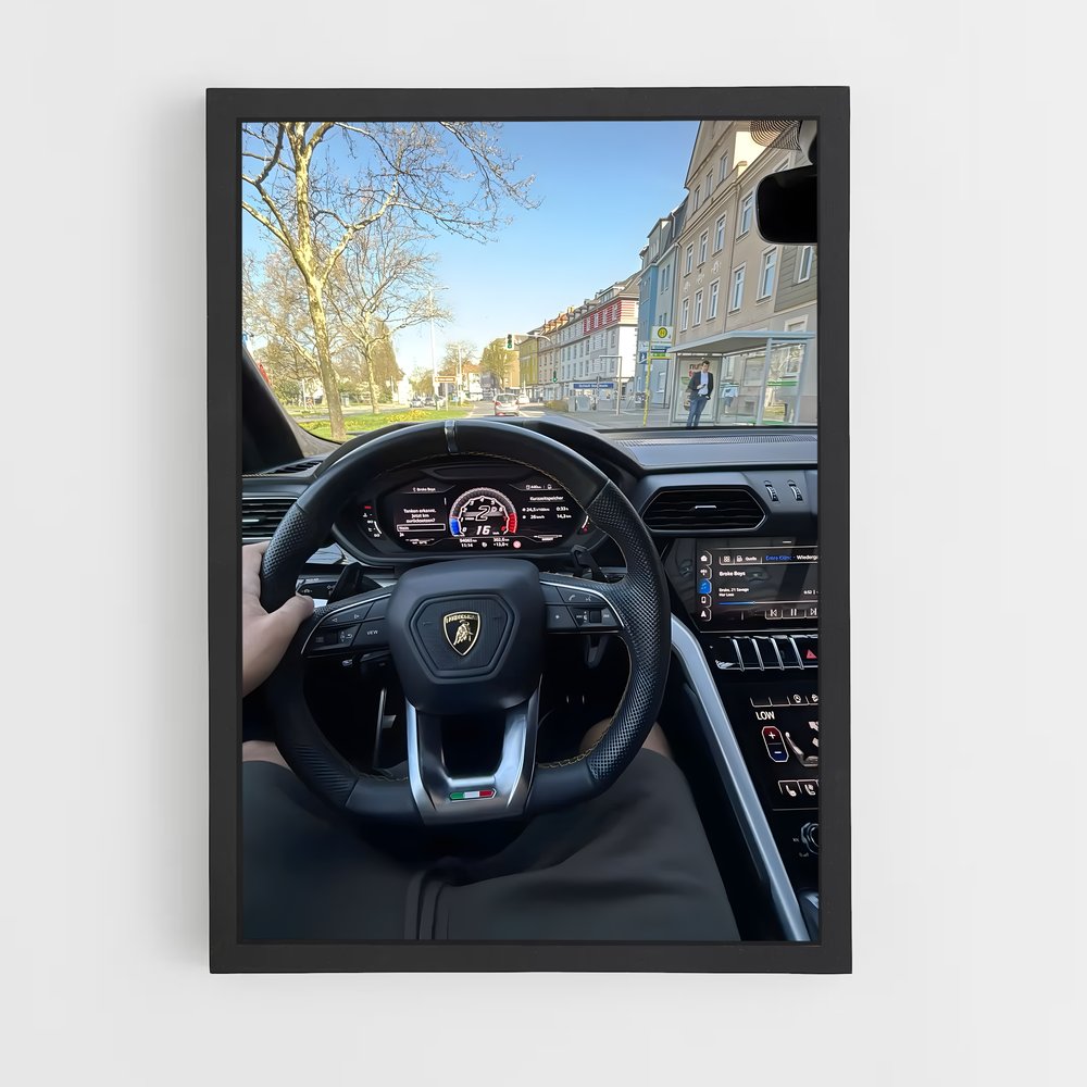 Poster Urus cockpit – affiche Lamborghini (vue 2)
